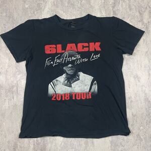 6LACK Shirt Mens Large Black From East Atlanta With Love 2018 Tour Rap Tee